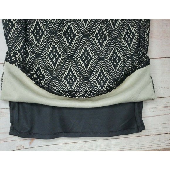 Renee C Stitch Fit Elvira Lace Pencil Black Large U.S.A Made Skirt Poly/Spandex - Picture 8 of 12